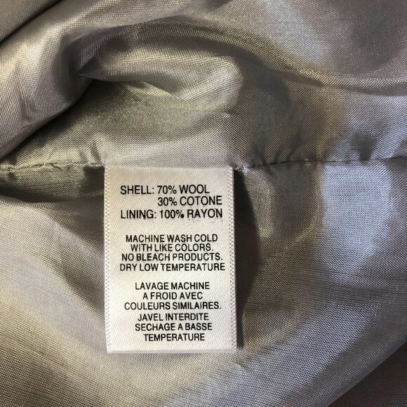 JUICY Couture Grey Wool Blend Hooded Pea Coat Size Small - Picture 8 of 13